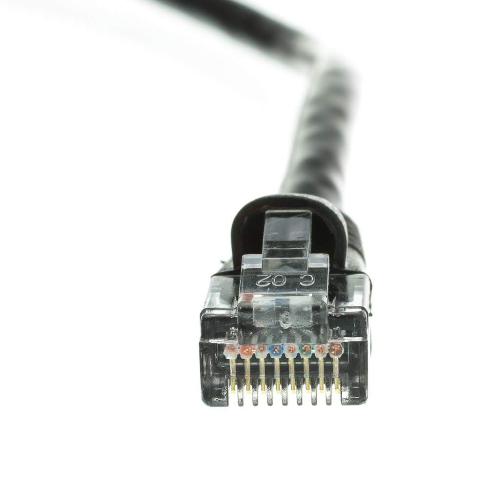Cablewholesale 7 Foot Black Cat6A Ethernet Patch Cable, Snagless/Boot With Rj45 Connector, 500 Mhz, 24 Awg, Utp(Unshielded Twist
