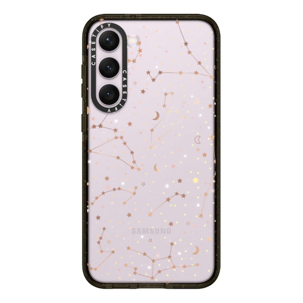 Casetify Impact Samsung Galaxy S23+ Case [4X Military Grade Drop Tested / 8.2Ft Drop Protection]   Space Pattern On Clear Backgr