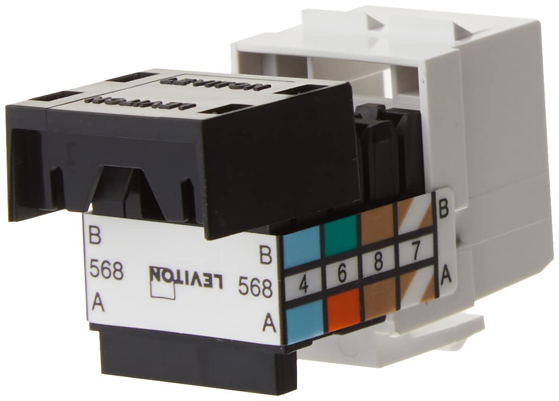 Leviton 41108 RW5 Category 5 QuickPort Connector, CAT 5, White