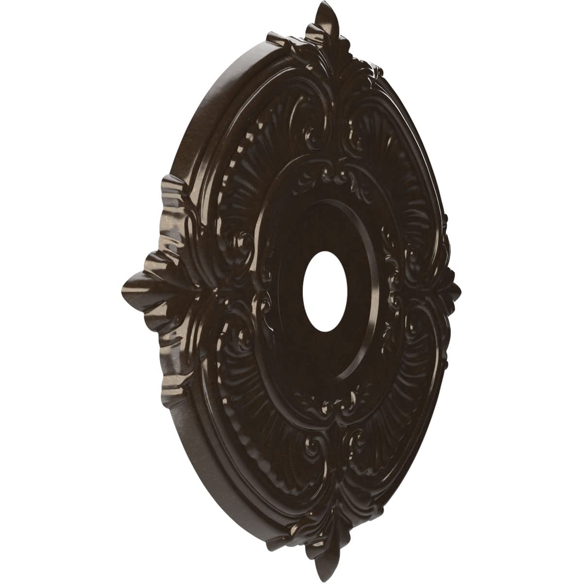 Ekena Millwork Cmp22Ateru Attica Thermoformed Pvc Ceiling Medallion (Fits Canopies Up To 7 3/4), 22Od X 3 1/2Id X 1P, Universal