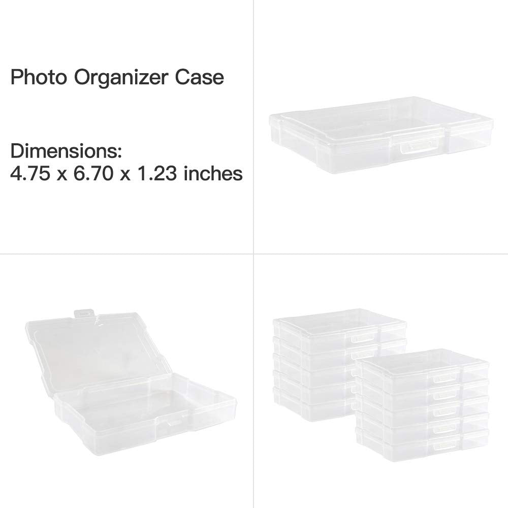 Novelinks Photo Case 4 X 6 Photo Box Storage - 16 Inner Photo Keeper Photo Organizer Cases Photos Storage Containers Box For Pho
