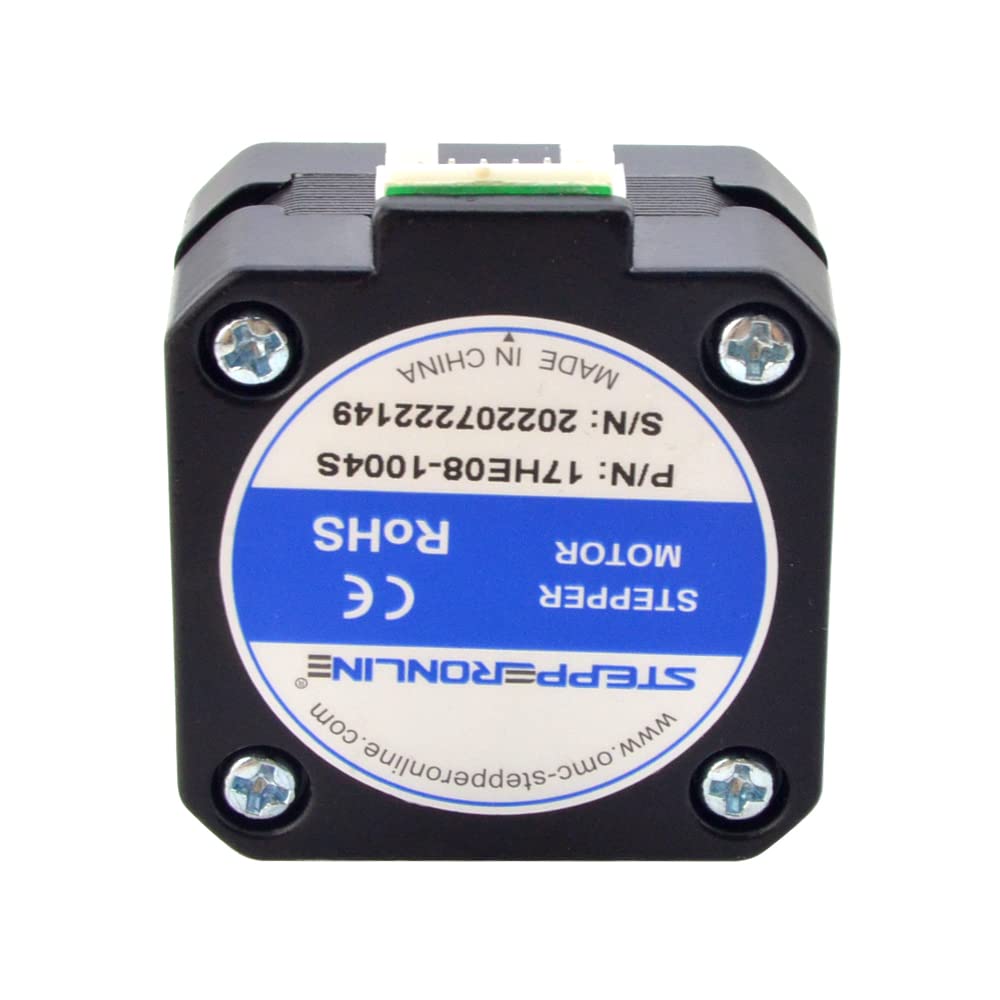 Stepperonline Nema 17 Pancake Stepper Motor 1A 17Ncm Bipolar 1.8 Degree 4 Lead 23Mm Body Length For 3D Printer Cnc Extruder