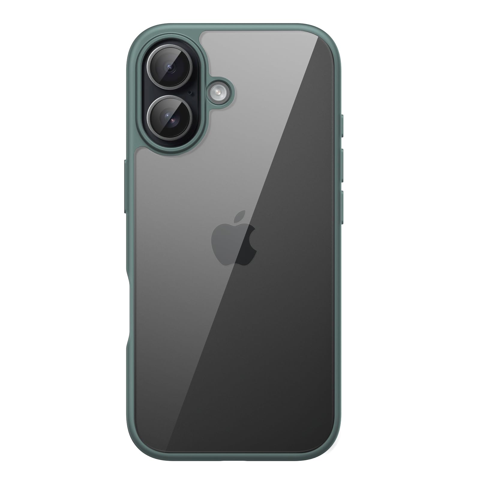 JETech Case for iPhone 17 6.3-Inch, Shockproof Phone Bumper Cover, Solid Color Matte TPU Frame, Anti-Scratch Clear Back (Dark Gr