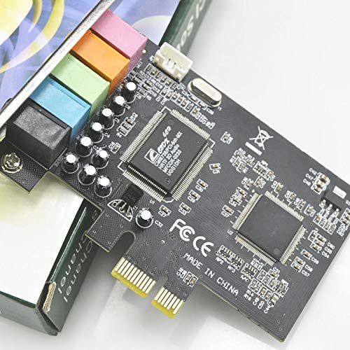 Padarsey Pcie Sound Card, 5.1 Internal Sound Card For Pc Windows 7 With Low Profile Bracket, 3D Stereo Pci E Audio Card, Cmi8738