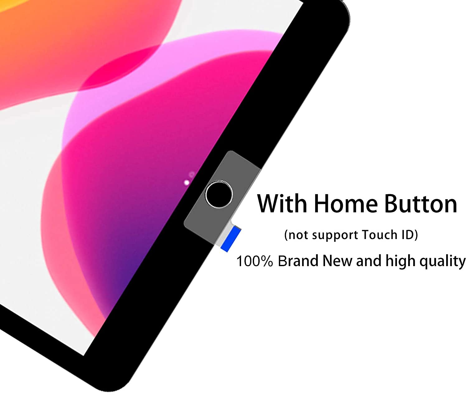 Touch Screen Replacement For Ipad 7Th 8Th Generation Digitizer 10.2'', With Home Button & Tool Repair Kit(Black)