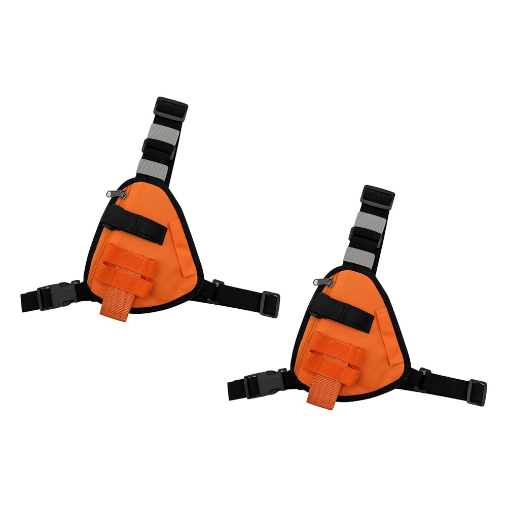 Lseng Radio Chest Harness, Shoulder Strap Radio Nylon Holster,Chest Pack Adjustable Single Radio Pouch Two Way Radio Holster For