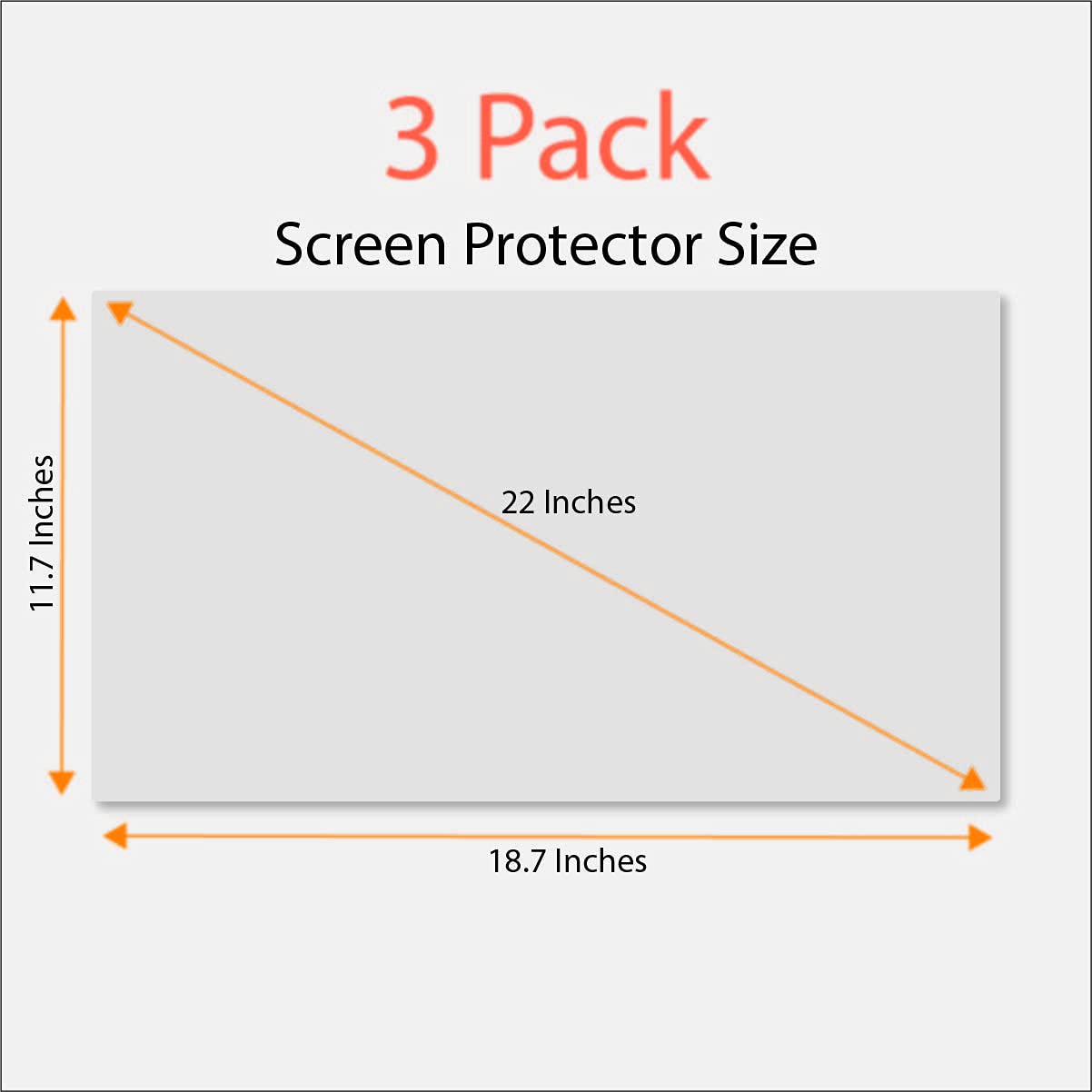 Anti Glare And Anti Finger Print Screen Protector (3 Pack) For 22 Inches Widescreen Desktop Monitor