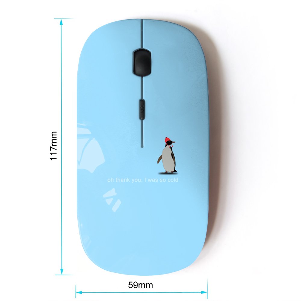 Koolmouse [ Optical 2.4G Wireless Mouse [ Cute Penguin   Thank You ]