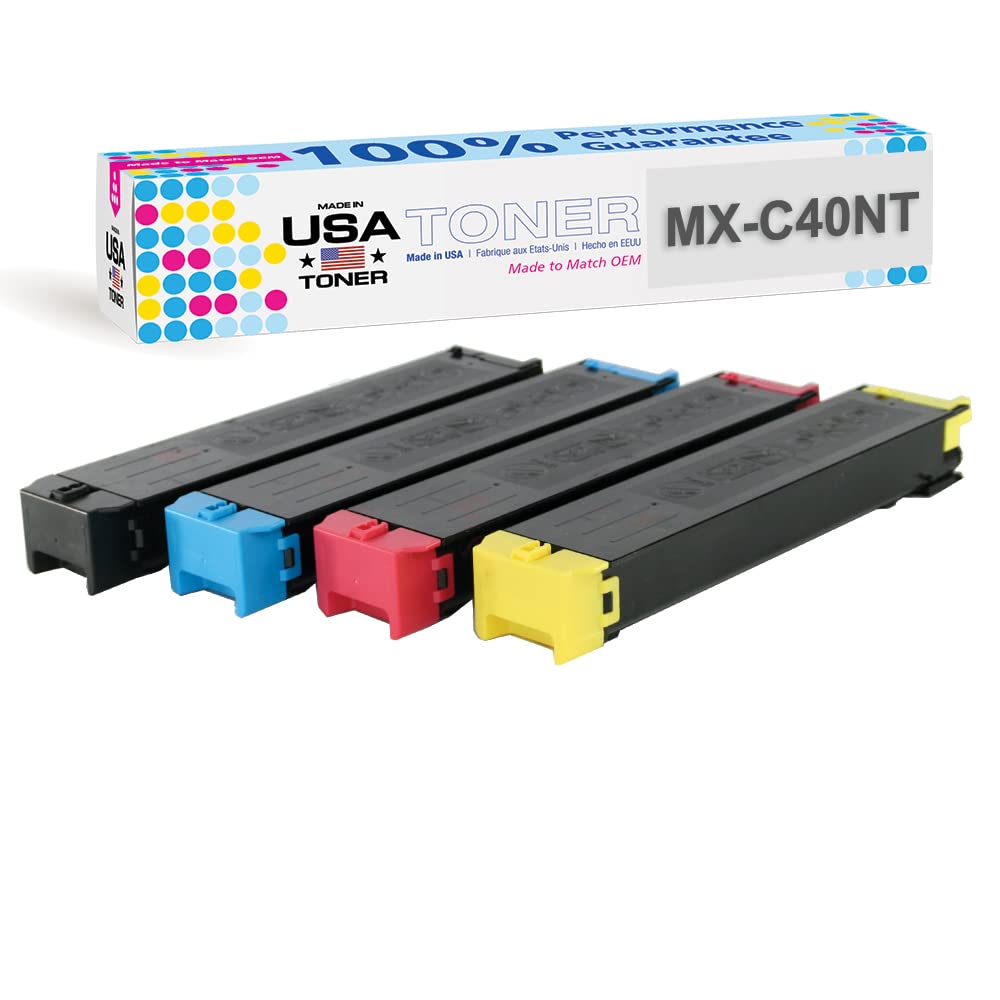 Made In Usa Toner Compatible Replacement For Sharp Mxc40Nt, Mx C311, Mx C312, Mx C400P, Mx C401, Mx C402Sc (Cyan, Magenta, Yello