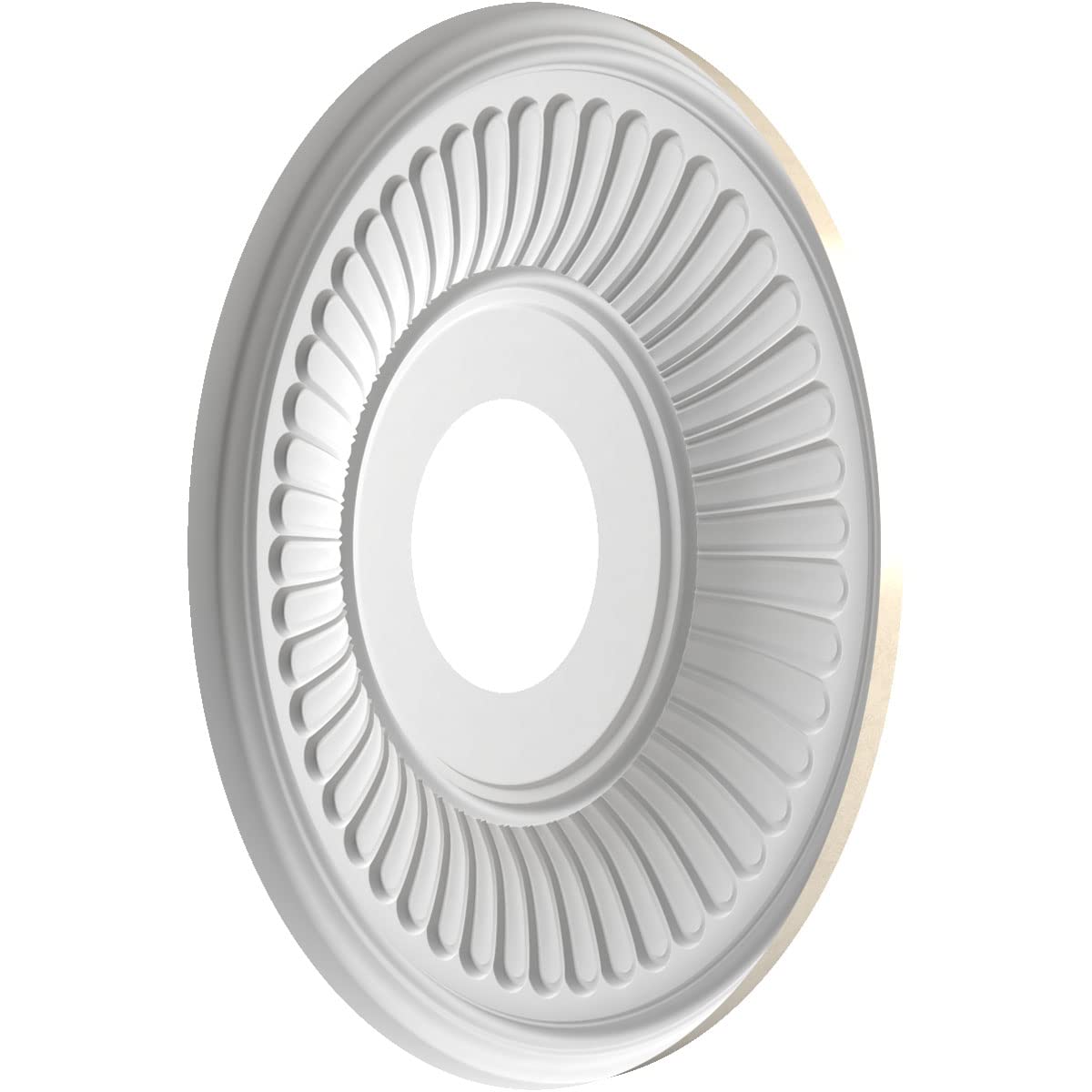 Ekena Millwork Cmp13Beepe Berkshire Thermoformed Pvc Ceiling Medallion (Fits Canopies Up To 5 3/4), 13Od X 3 1/2Id X 3/4P, Unive