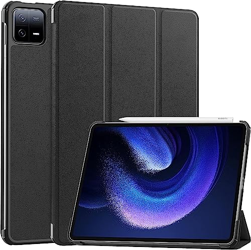 Proelite Cover For Xiaomi Mi Pad 6 Cover Case, Trifold Flip Case For Xiaomi Mi Pad 6 11 Inch, Support Auto Sleep Wake, Black