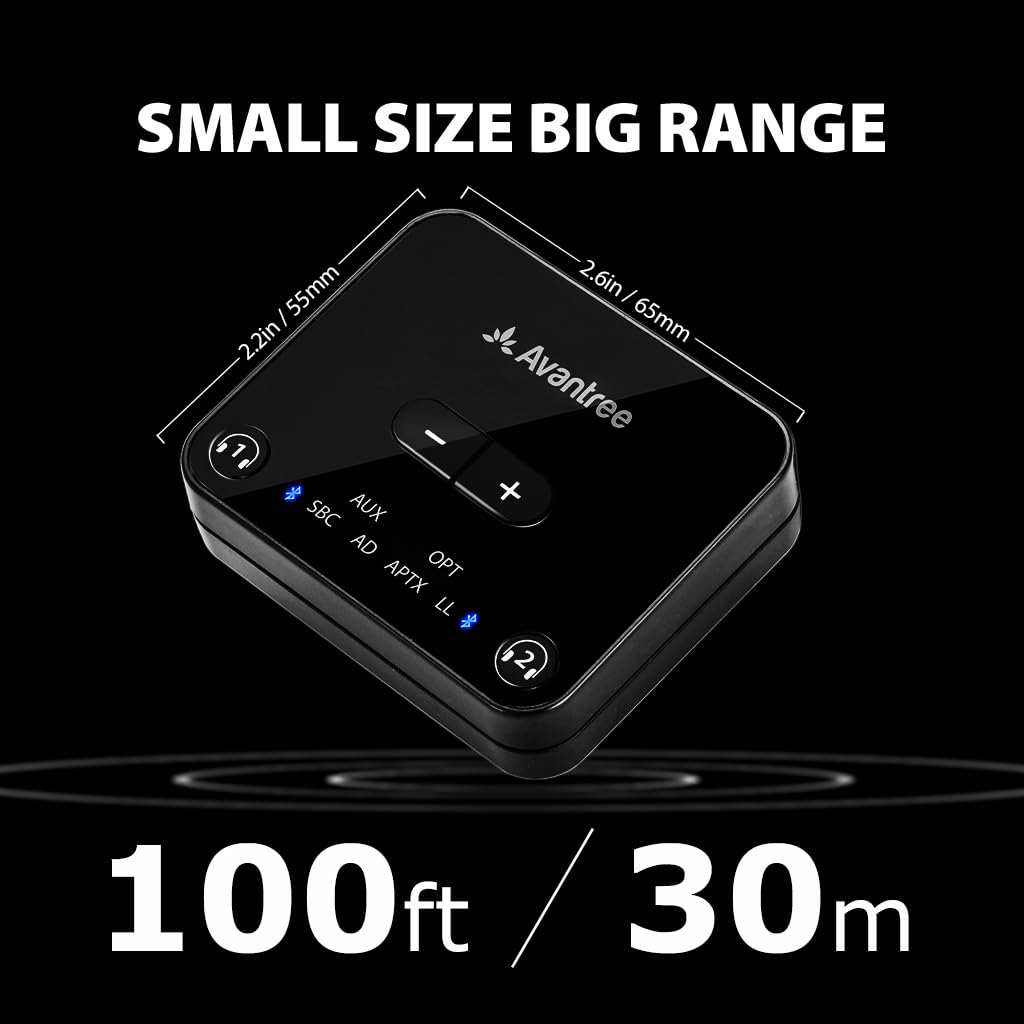 Avantree Audikast Plus   Bluetooth 5.3 Audio Transmitter For Tv, Boosted Optical Volumes, Aptx Low Latency & Adaptive, Qualcomm