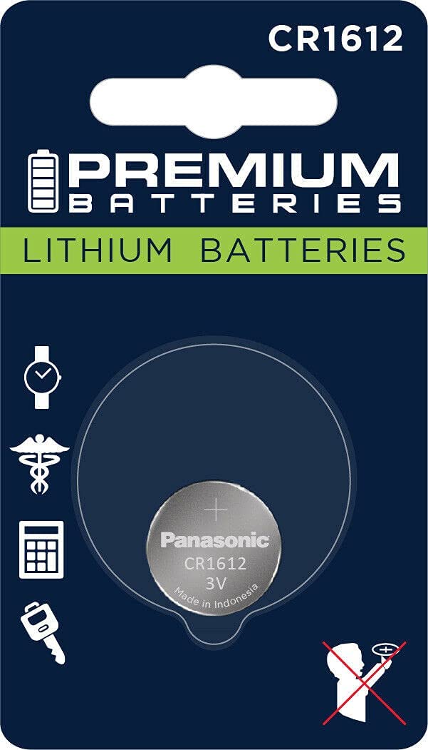 Premium Cr1612 Battery Lithium 3V Coin Cell   Japanese Engineered High Capacity Batteries (1 Pack)