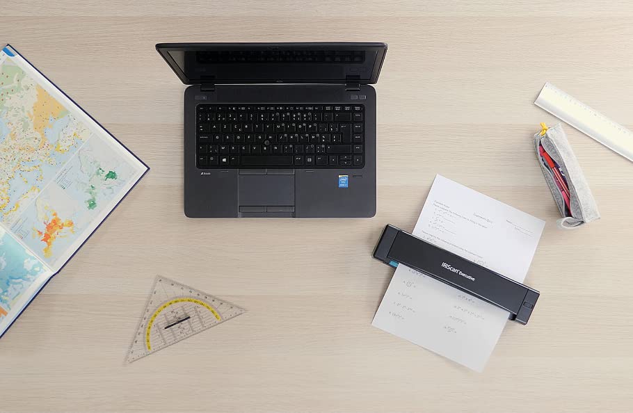 Iriscan Executive 4 Duplex Portable Mobile Document & Receipts Portable Color Scanner Usb Powered, 1Click Scan To Pdf, Full Ocr