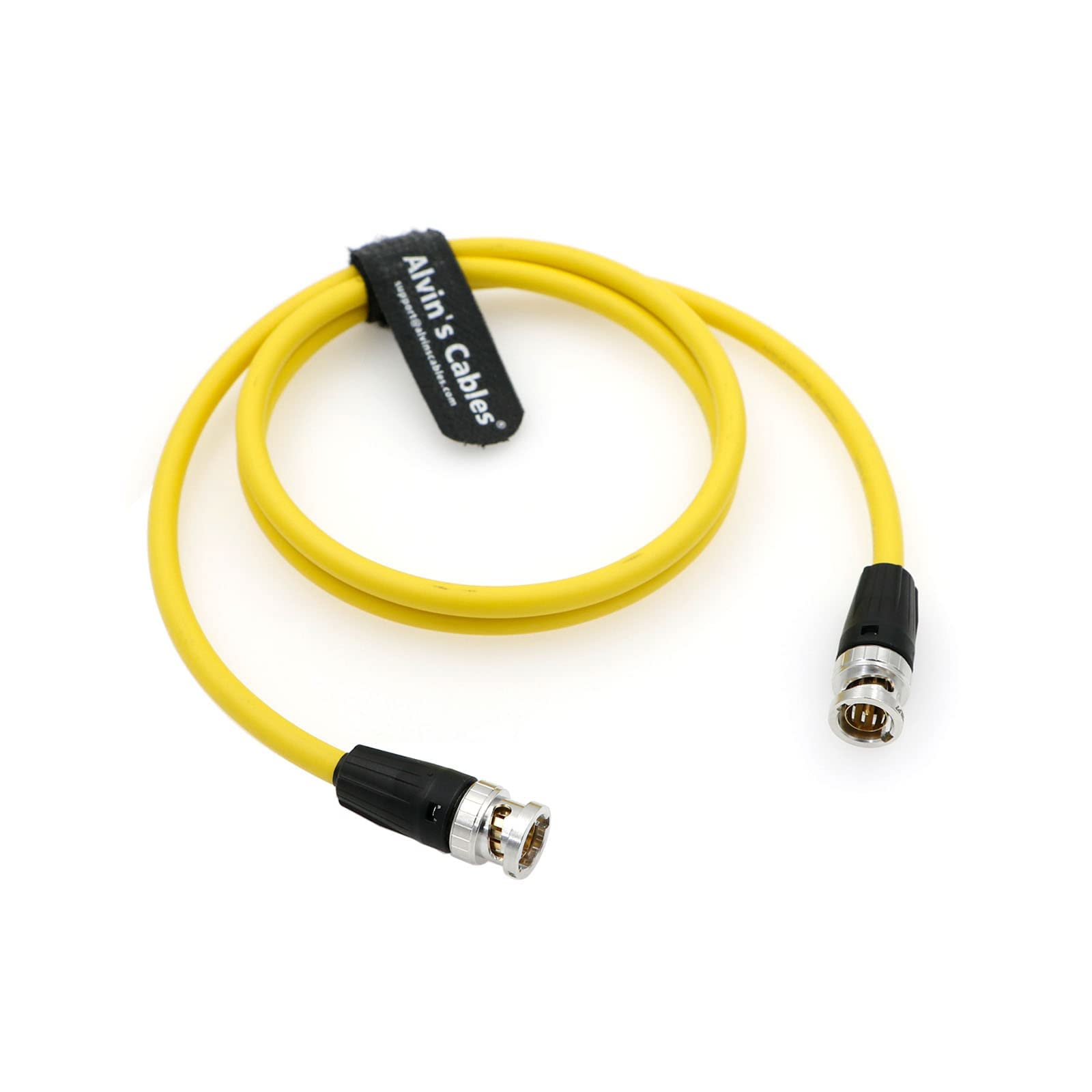 Alvin'S Cables 12G Bnc Coaxial Cable Hd Sdi Bnc Male To Male Original Cable For 4K Video Camera 1M|39.4Inches Yellow