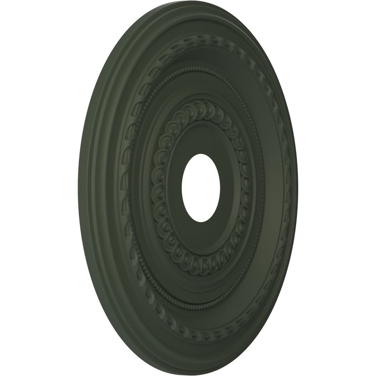 Ekena Millwork Cmp19Coghc Cole Thermoformed Pvc Ceiling Medallion (Fits Canopies Up To 5 1/8''), 19''Od, Ultracover Satin Hunt C