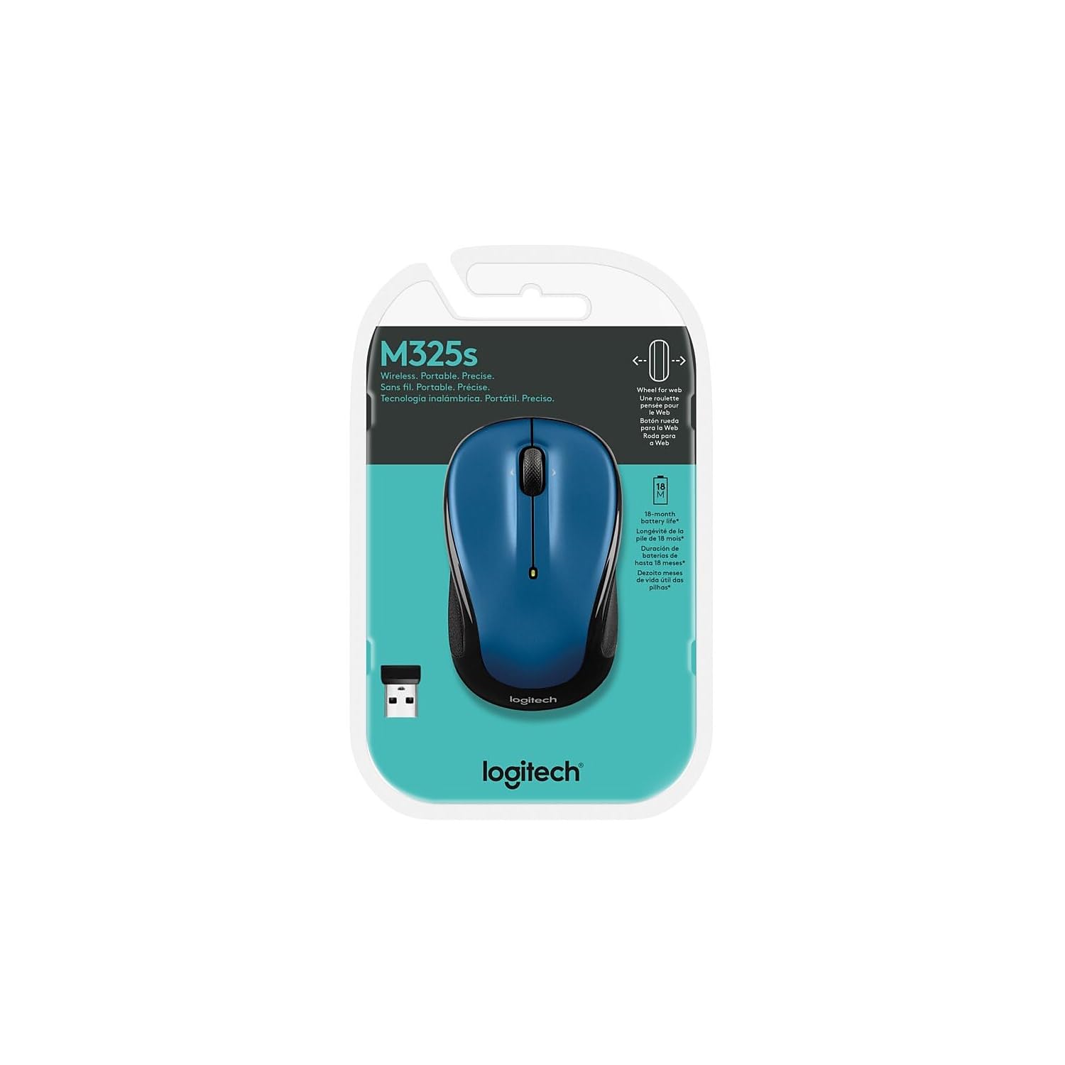 Logitech 910002650 M325 Wireless Mouse, Right/Left, Blue