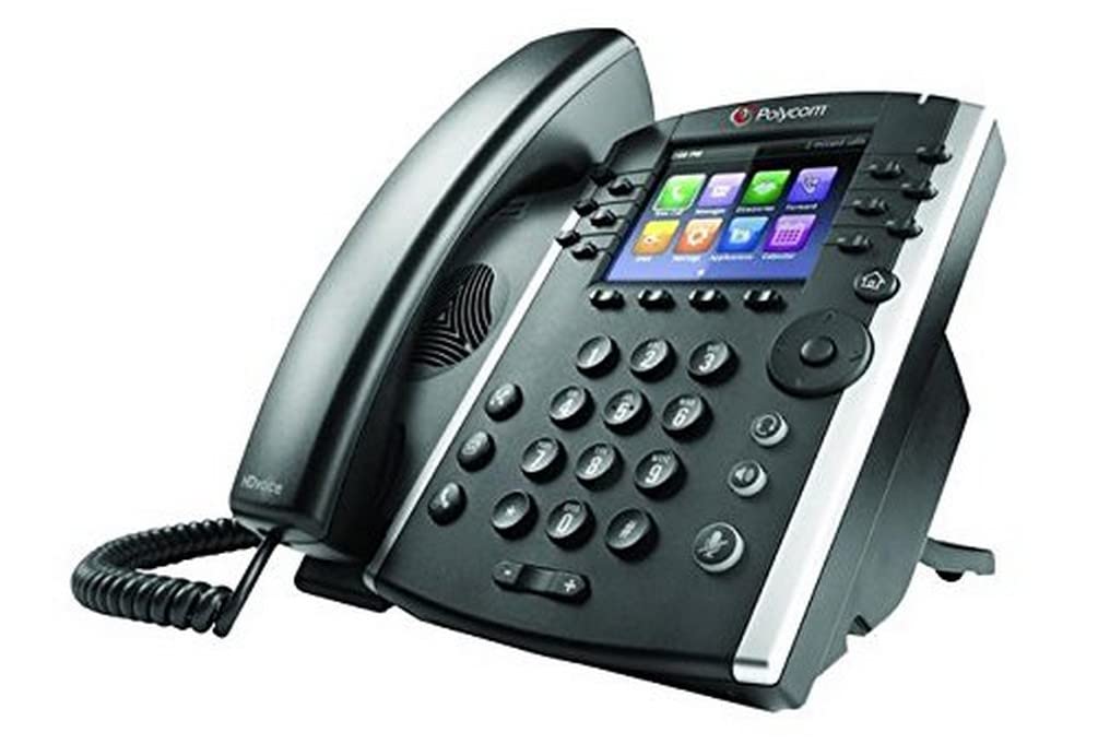Plantronics Poly - VVX 411 12-Line VOIP Business Phone (Polycom) - Desk Phone with Handset - POE - Power Supply Not Included - 3