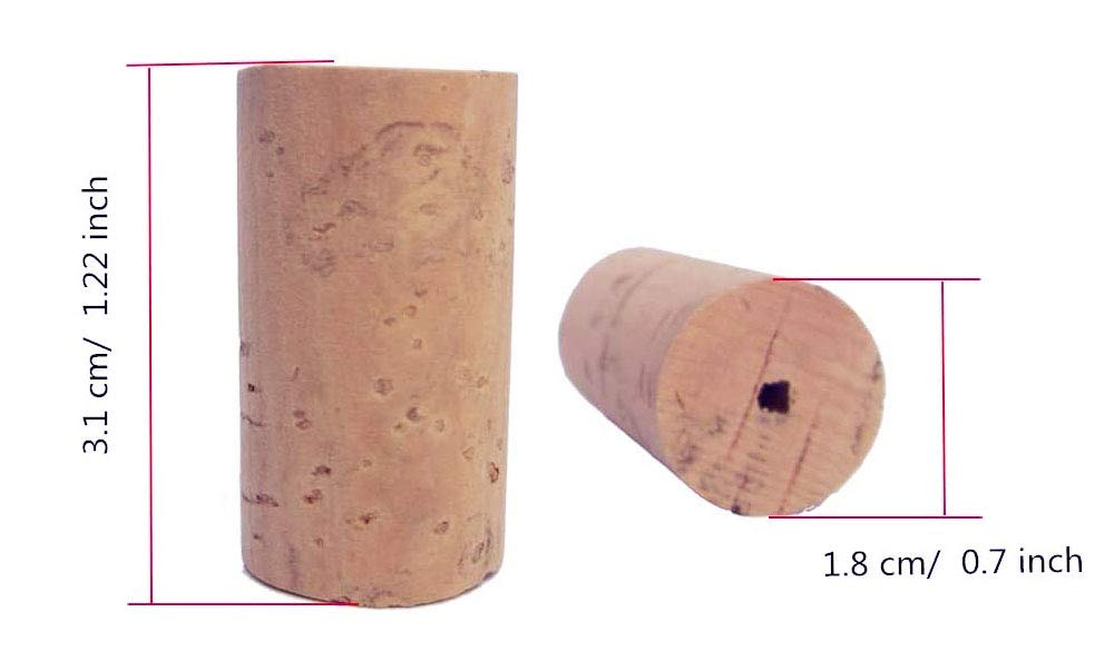 Jiayouy 6Pcs Flute Headjoint Cork Plugs Natural Corks Cap Flute Repair Part Accessaries