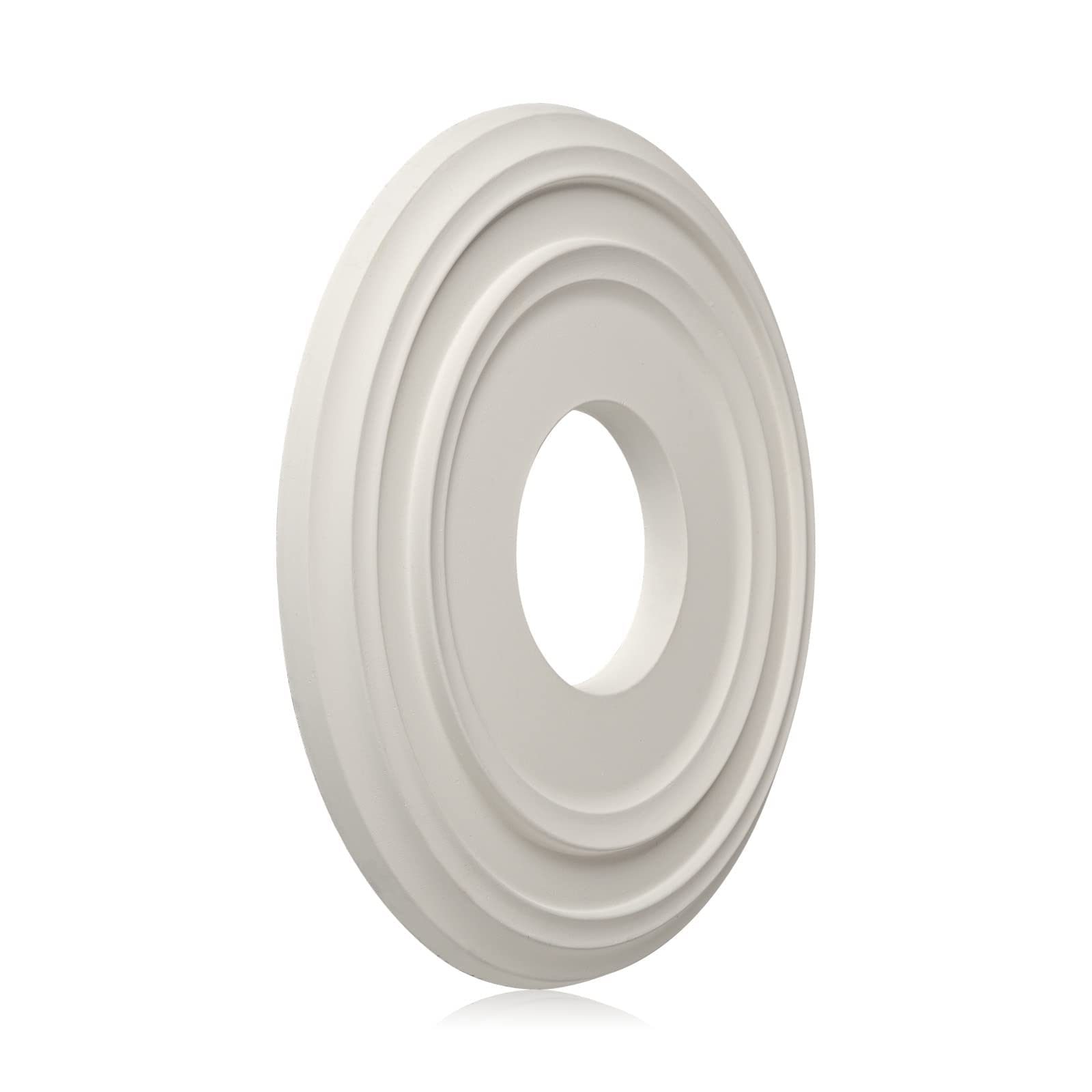 Eifhyt White Pu Ceiling Medallions For Light Fixtures And Ceiling Fans, 12 3/8''Od X 4'' Id X 1'' P (Fits Canopies Up To 7'')