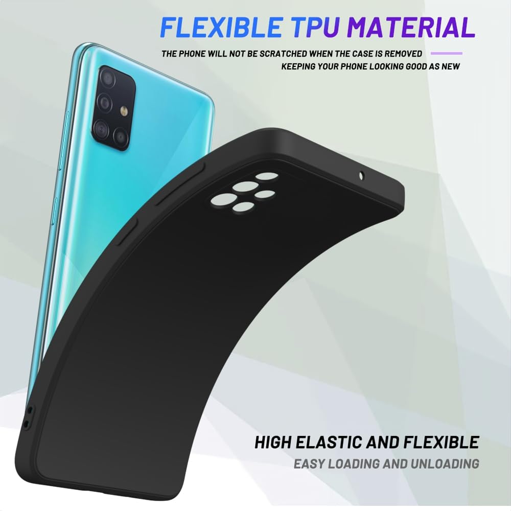 Wogroo For Samsung Galaxy A51 4G Case Black, Scratch Resistant With Soft Touch, Slim Thin Phone Cover For Samsung Galaxy A51 4G