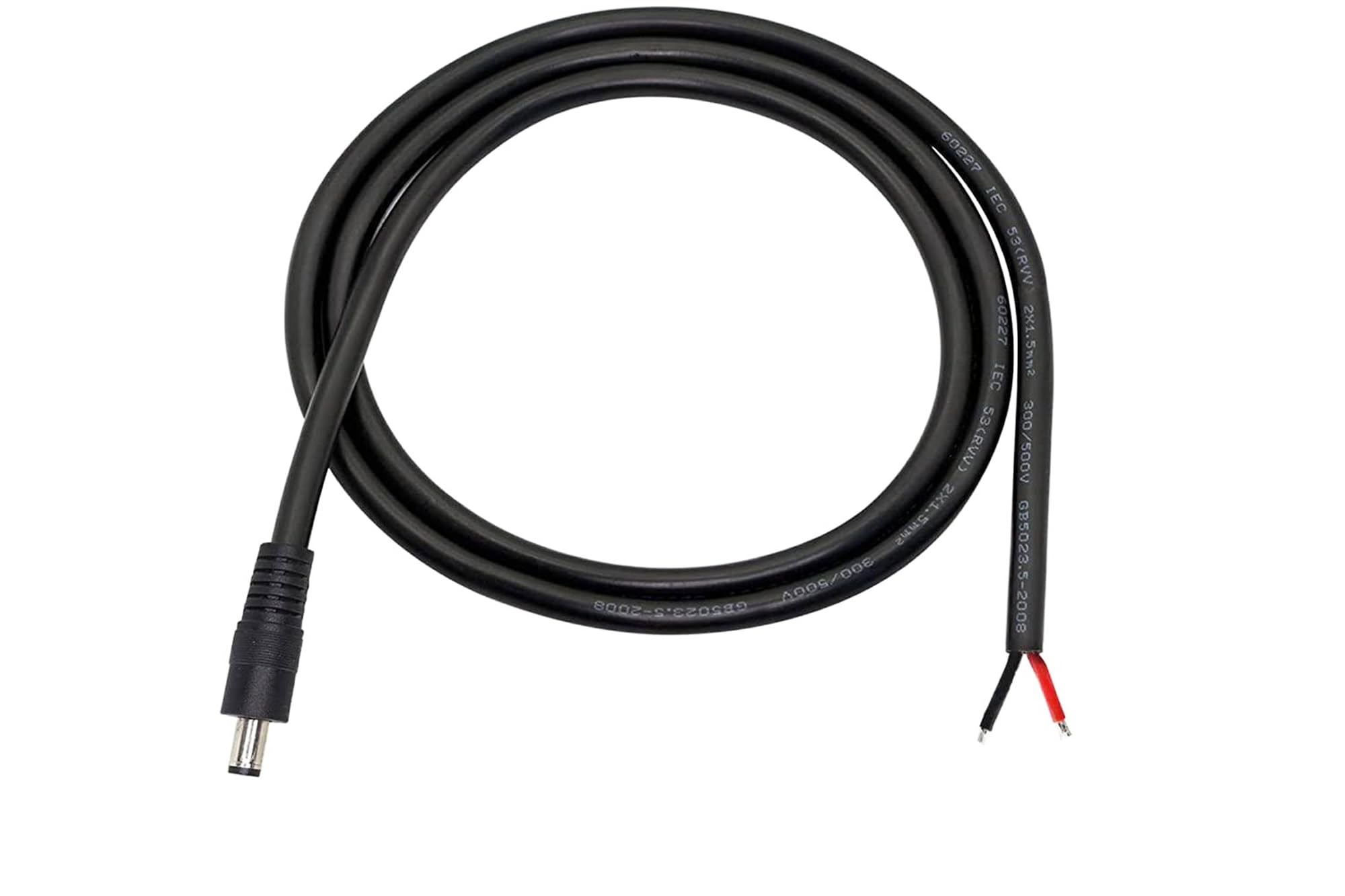 SHANFEILU DC Power Pigtail Cable DC5.5mm x 2.5mm Male Plug to Bare Wire 3Ft