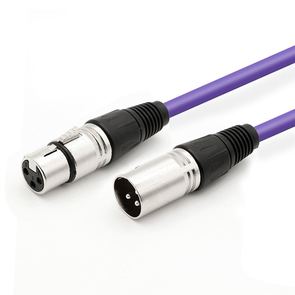 Dremake Xlr Male To Xlr Female Speaker Cable 3 Pin Pro Audio Mic Patch Cord,Shielded And Balanced Microphone Cable For Most Dema