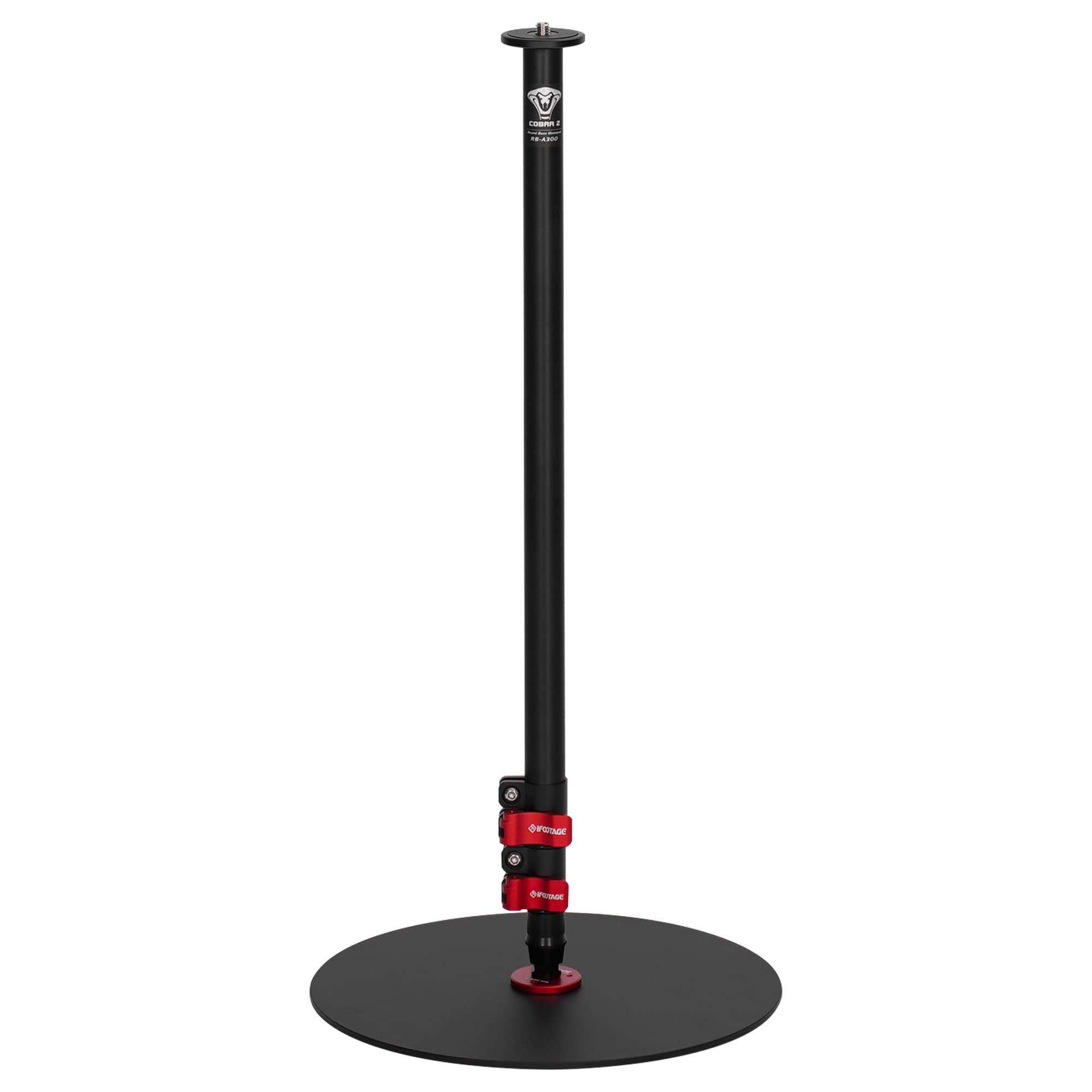Ifootage Round Base Monopod Cobra 2, 60'' Indoor Stand Monopod, Aluminum Camera Monopod With Base, Video Monopods With Round Bas