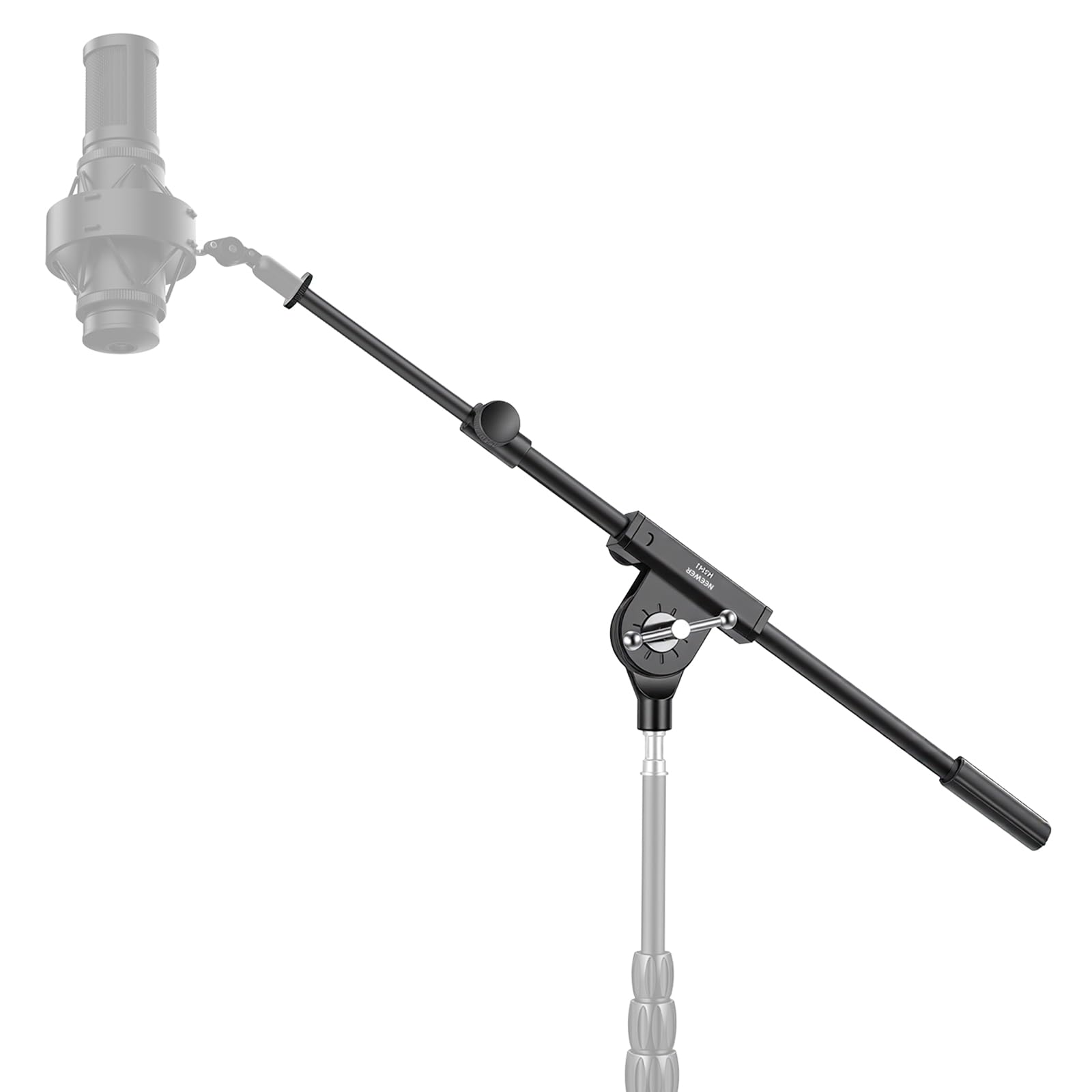 NEEWER Microphone Boom Arm for Mic Stand, Aluminum Compact Lightweight Portable Telescopic Extension Pole, 1/4 Screw & 3/8 Spigo