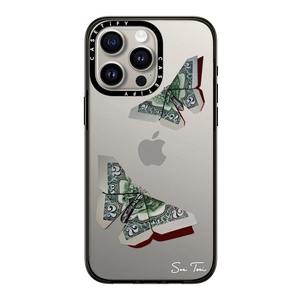 Casetify Compact Case For Iphone 15 Pro Max [2X Military Grade Drop Tested / 4Ft Drop Protection]   Moneyfly Iphone Case   Clear