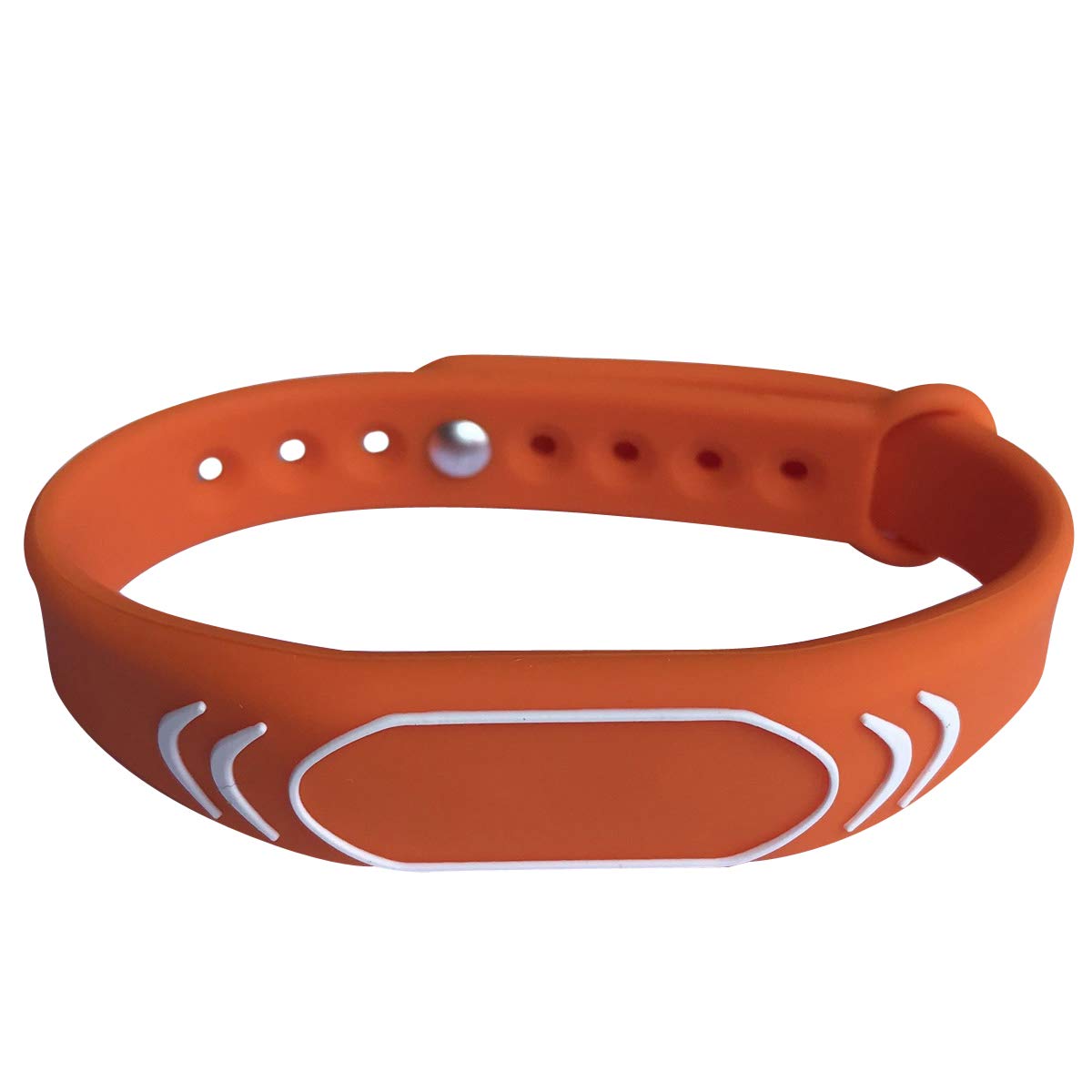 Rfid Bracelet 13.56 Mhz Silicone New Adjustable Watch Tag (Orange 2Pcs)