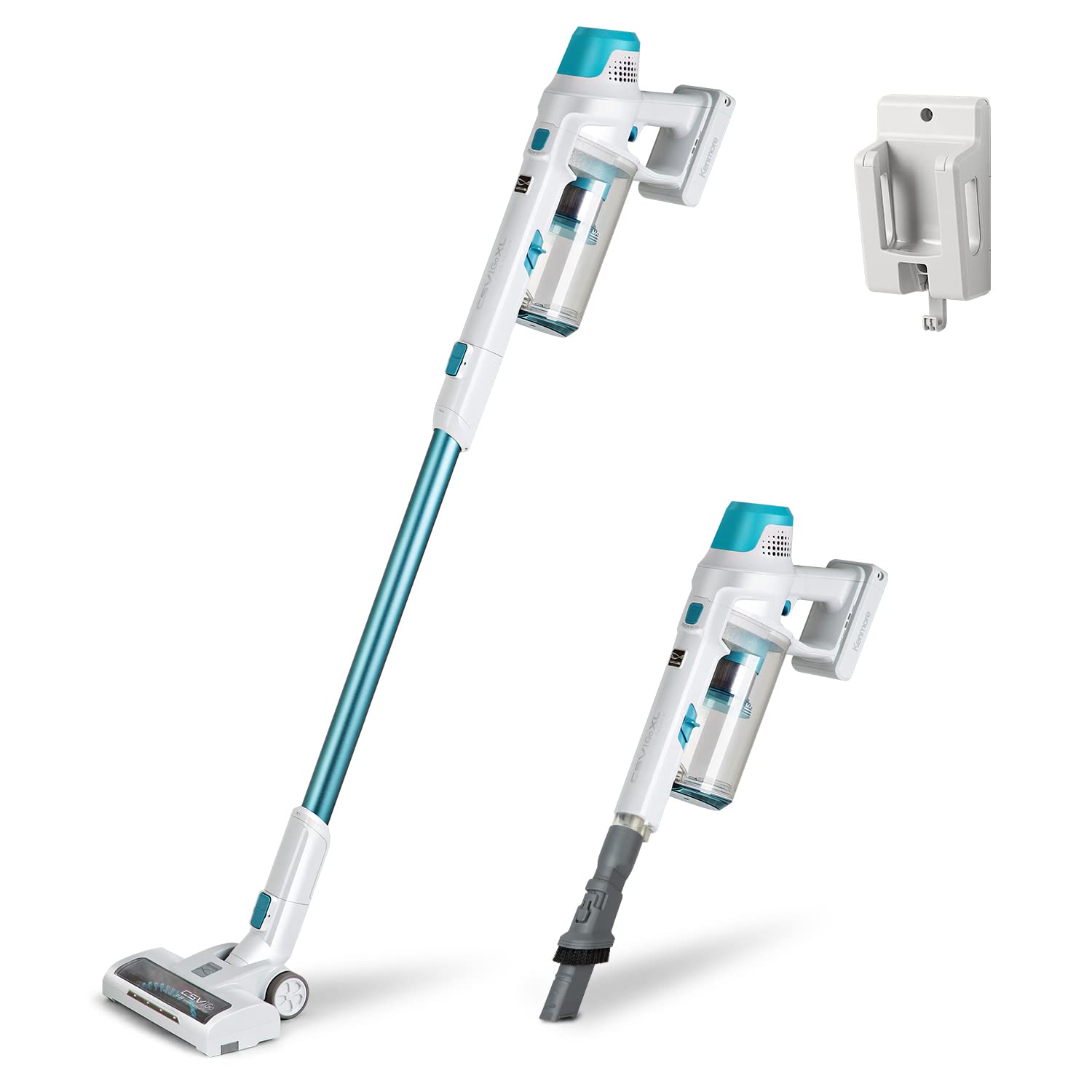 Kenmore Ds4065 Cordless Stick Vacuum 1L Capacity Lightweight Cleaner 2 Speed Power Suction Led Headlight 2 In 1 Handheld For Har