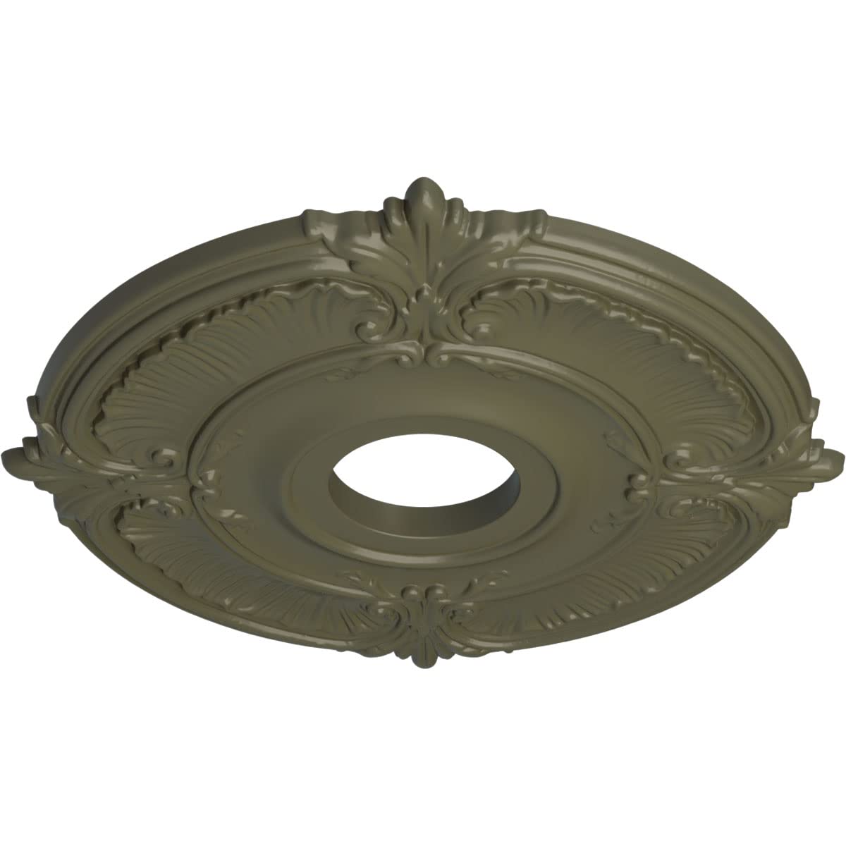 Ekena Millwork Cm18Atptf Attica Ceiling Medallion, 18''Od X 4''Id X 5/8''P (Fits Canopies Up To 5''), Hand Painted Painted Turtl