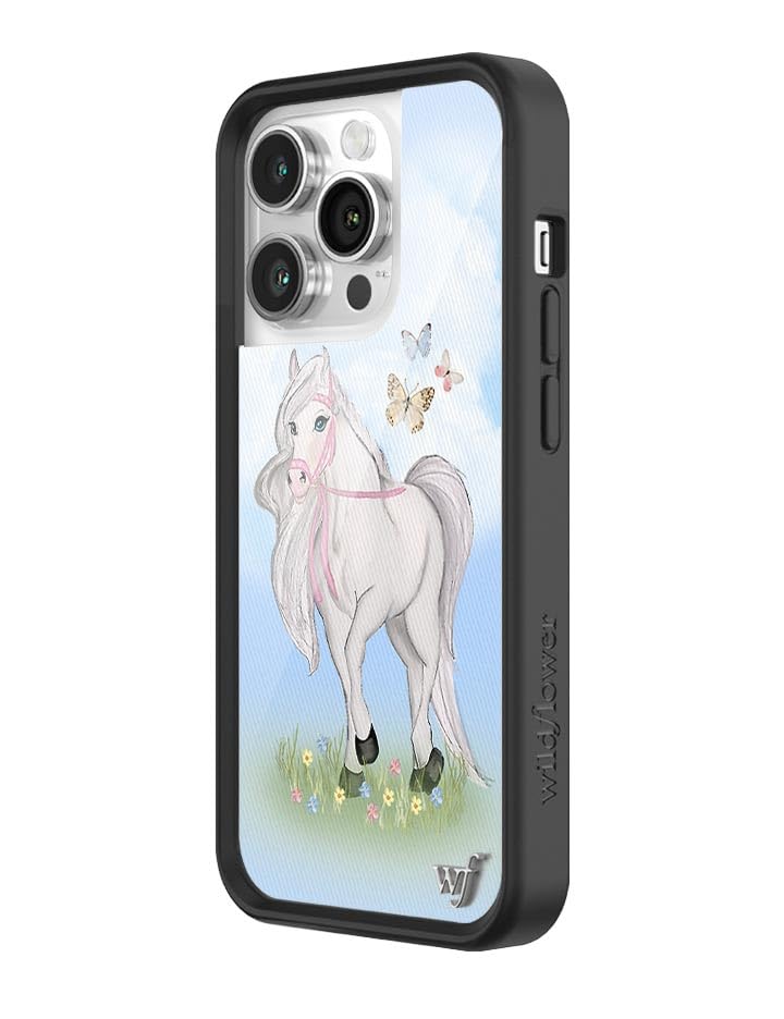 Wildflower Cases - Precious Pony Case, Compatible With Apple Iphone 14 Pro | Horse, Blue, Sky, White, Coquette, Cute - Protectiv