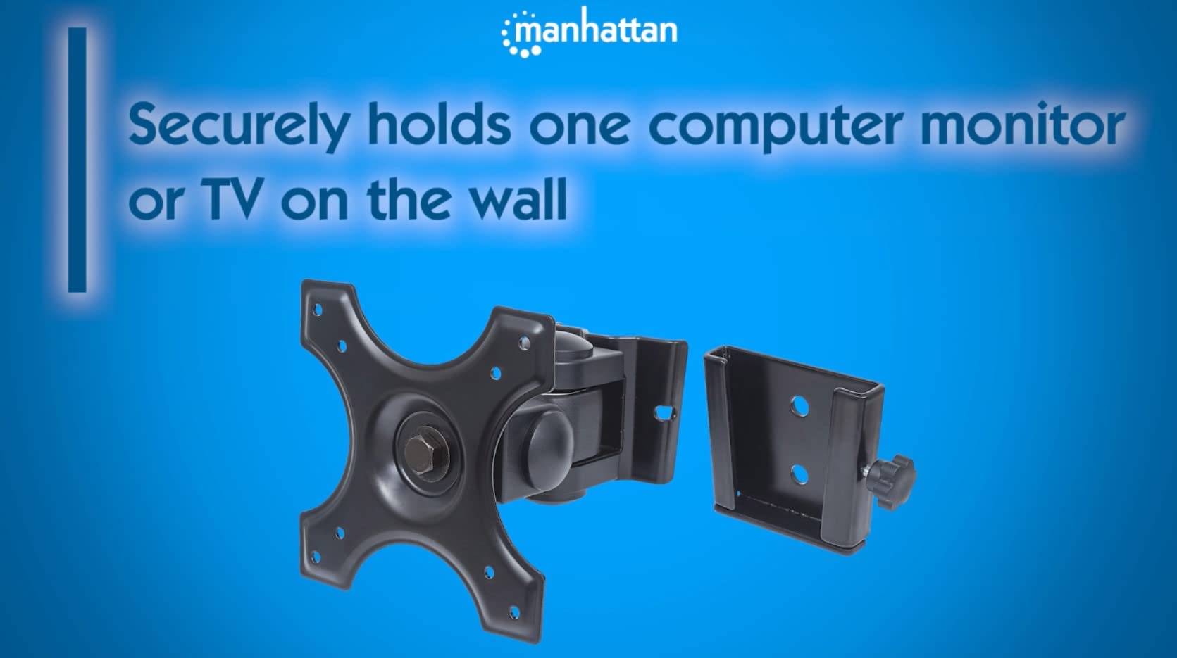 Manhattan Monitor Wall Mount     Full Motion Tilt Swivel Rotation Views   Supports From 13 Inches To 22 Inches & Up To 22 Lbs