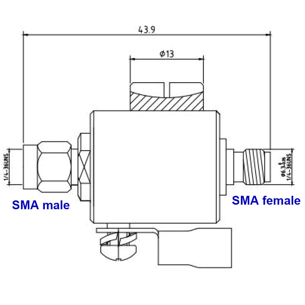 Sma Lightning Arrestor Cellular & Gps Sma Surge Protector Sma Male To Sma Female 0 6Ghz 50 Ohms (6G Lightning Arrestor Male To Female)