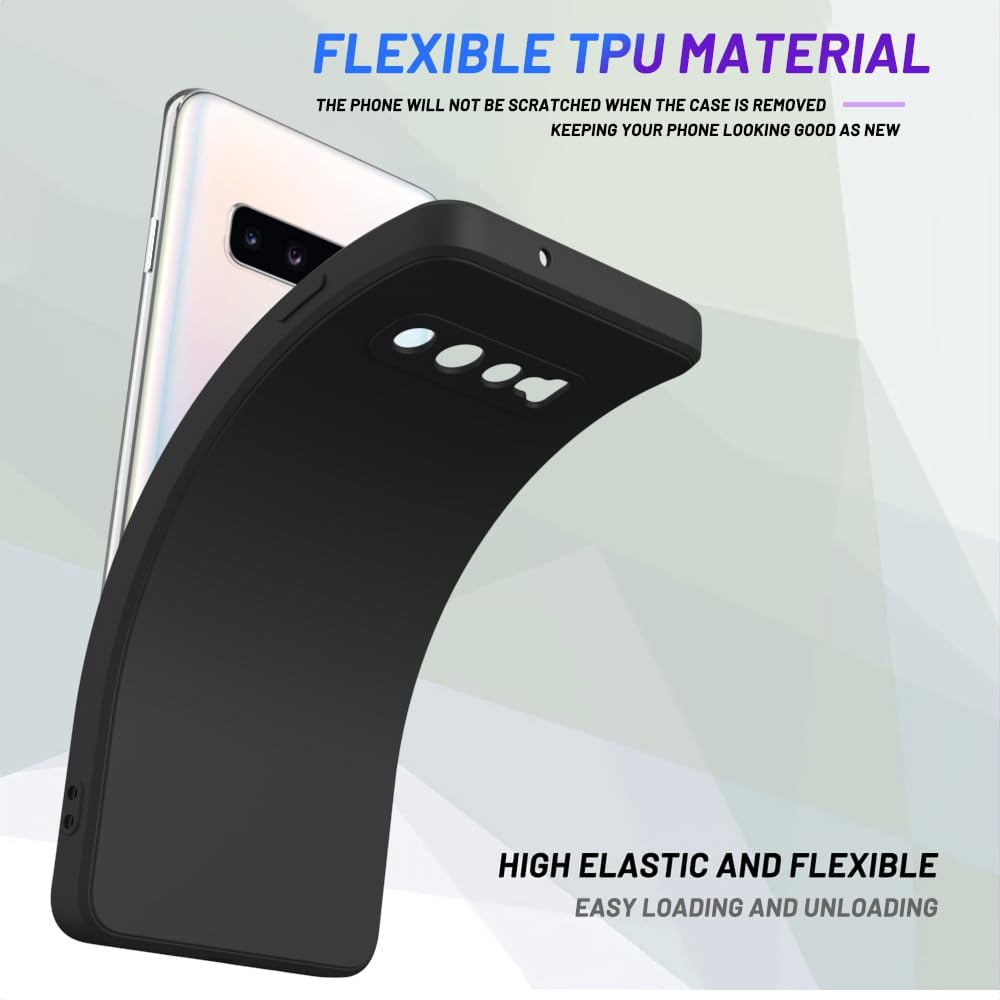 Wogroo For Samsung Galaxy S10 Case Black, Scratch Resistant With Soft Touch, Slim Thin Phone Cover For Samsung Galaxy S10