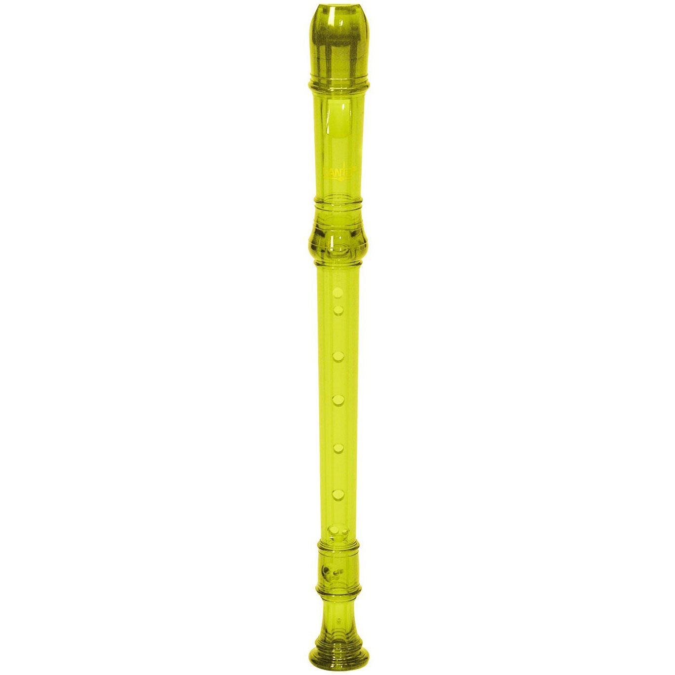 Canto One Piece Translucent Soprano Recorder With Baroque Fingering Transparent Yellow