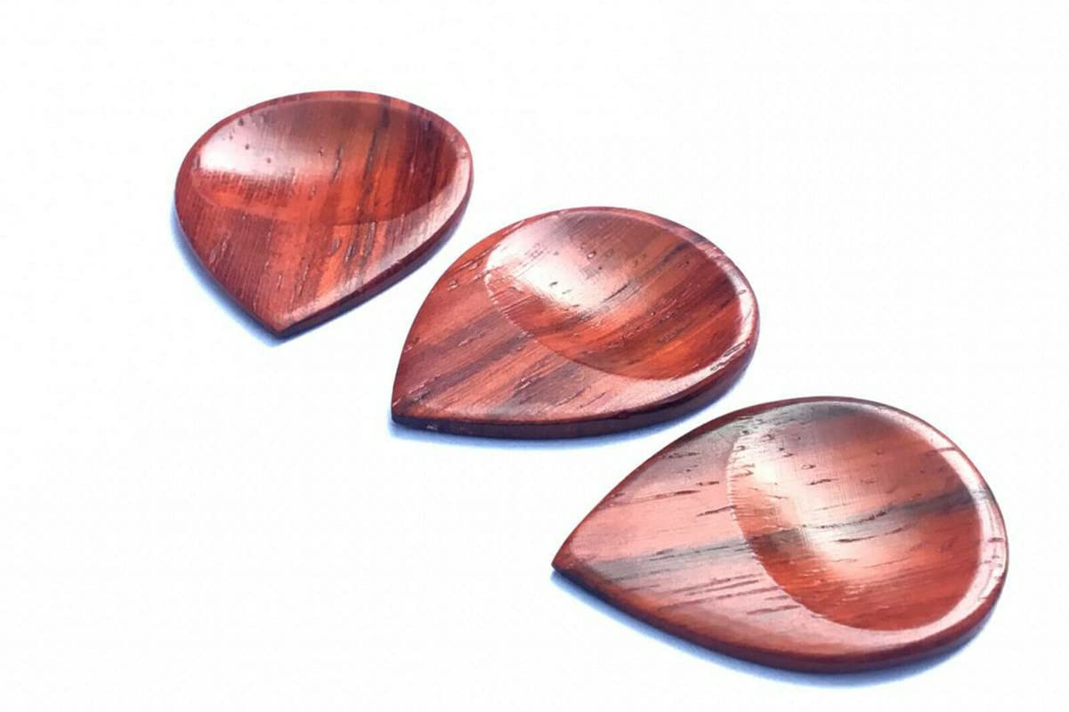 Musical String Guitar Picks Plectrum Padok Wood Grip Model Handmade Lot Of 5 Pcs