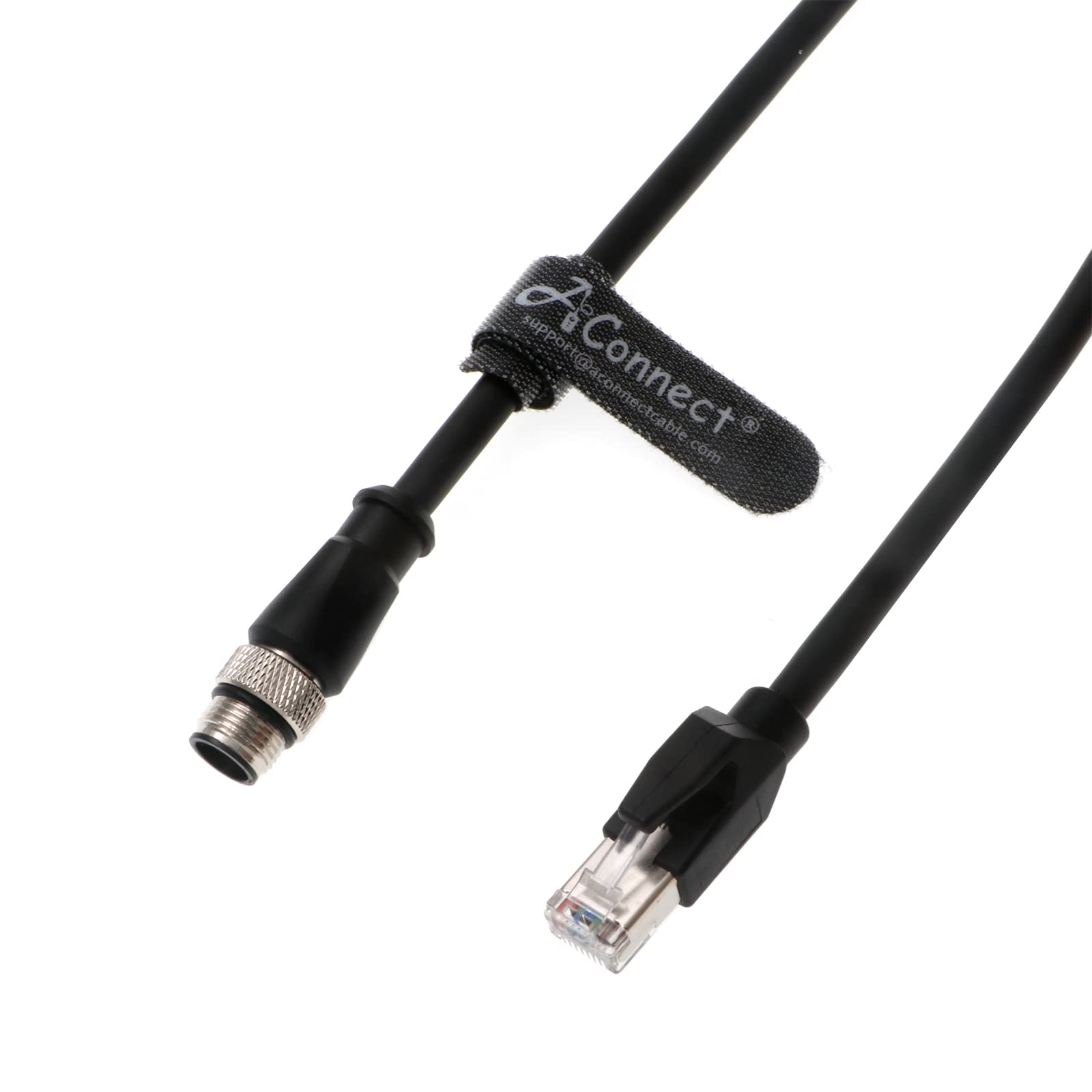 Aconnect M12 Rj45 X Code Ethernet Cable For Cognex Industrial Camera Waterproof Shielded Cable M12 8 Pin X Code Male To Rj45 Cat