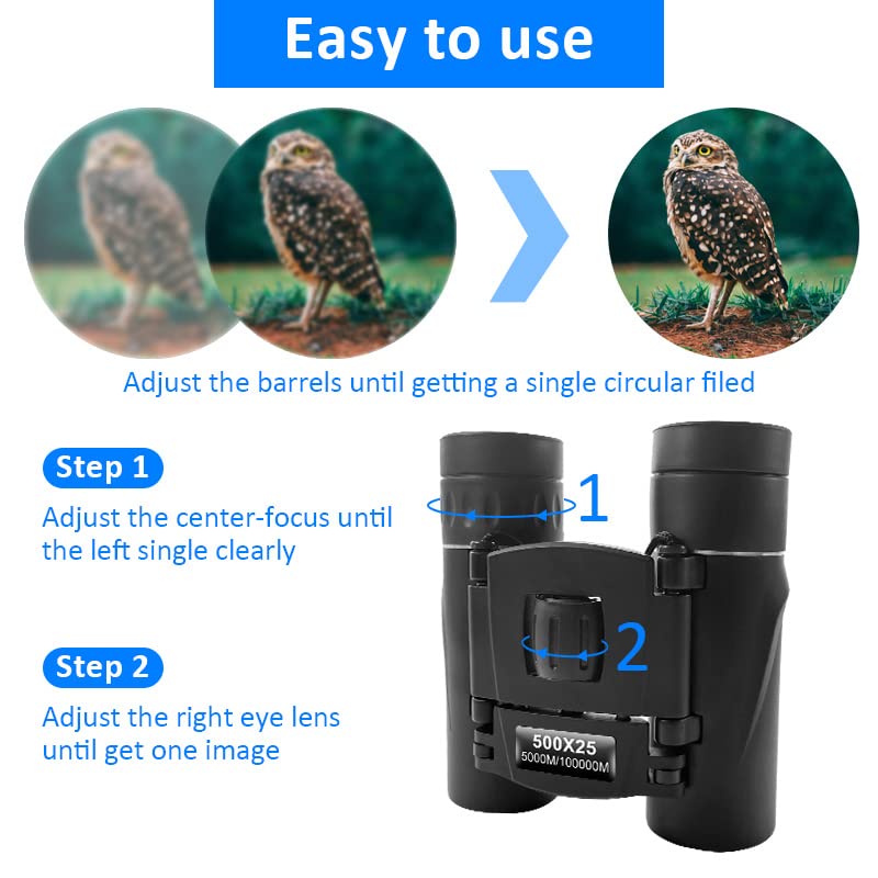 Odluhao Hd Powerful Binoculars 5000M Long Range Folding Mini Telescope Professional Hunting Zoom Military Bak4 Fmc Optics For Sp