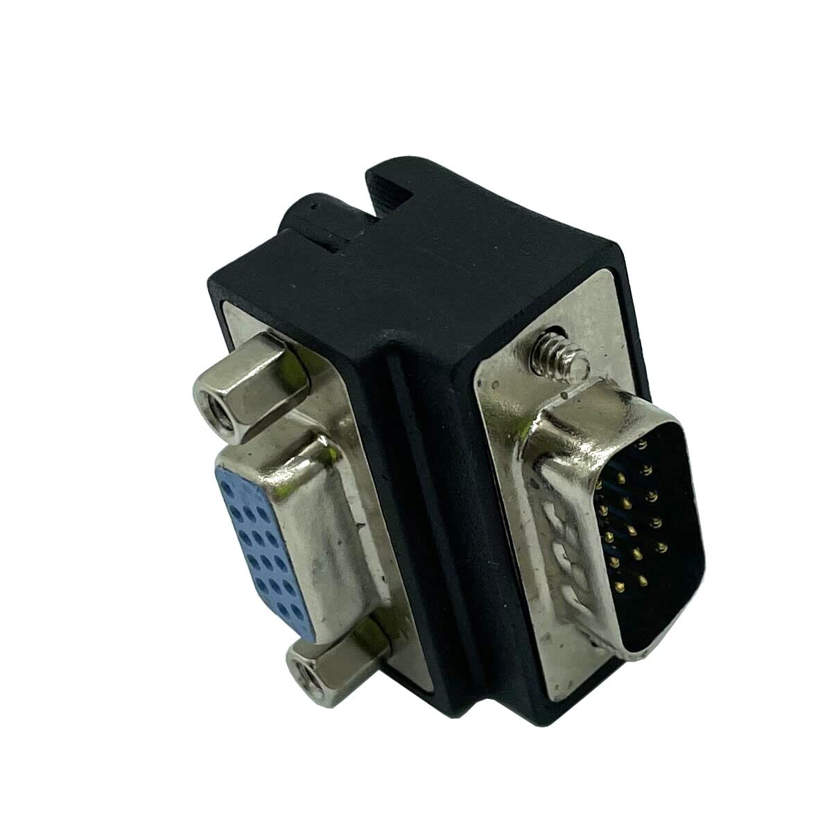 Dafensoy 90 Degree Vga 15 Pin Coupler Changer Connecter, Vga 15 Pin Male To Female Cable Adapter Suitable For Lcd Monitor Tv (2