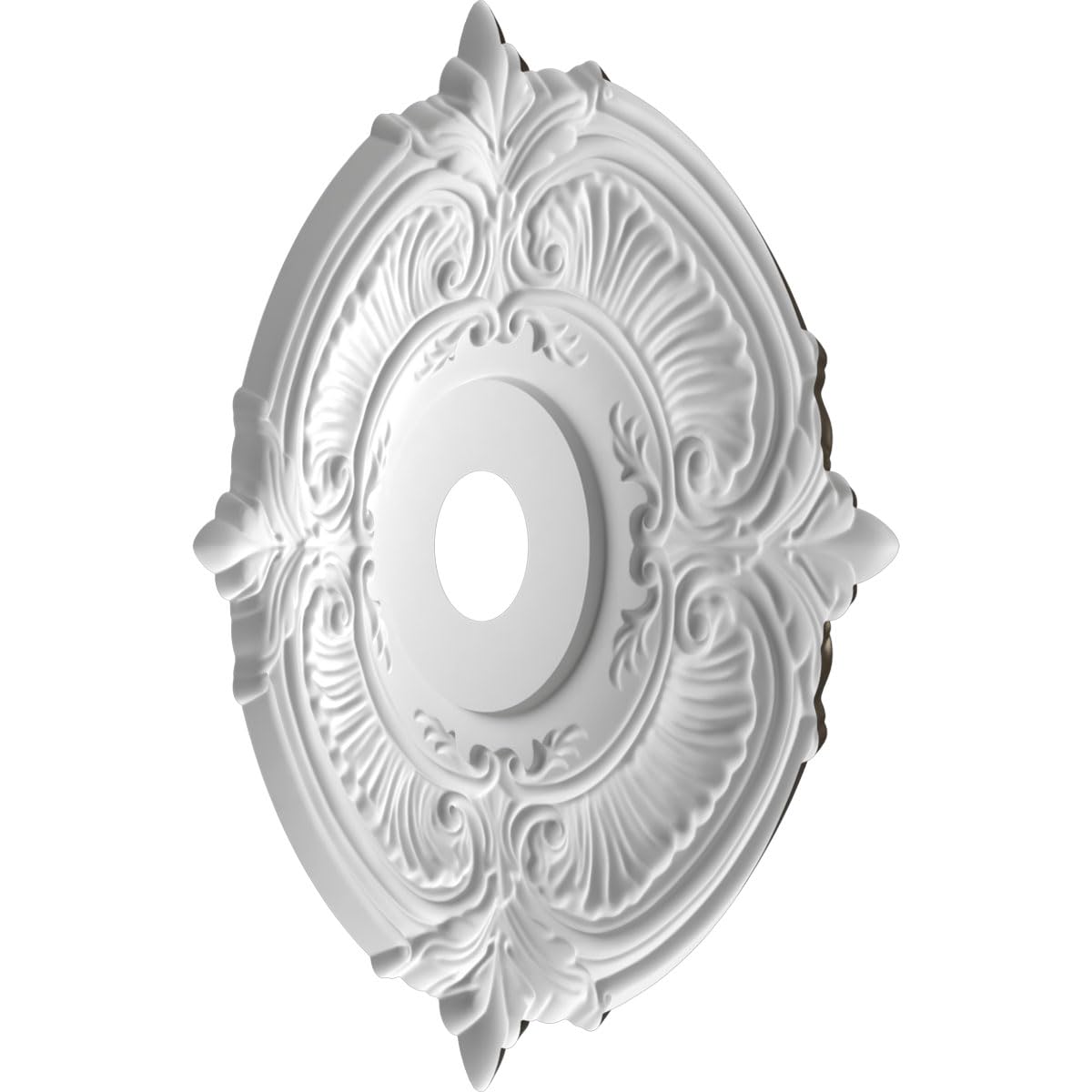 22Od X 3 1/2Id X 1P Attica Thermoformed Pvc Ceiling Medallion (Fits Canopies Up To 7 3/4), Metallic Dark Bronze