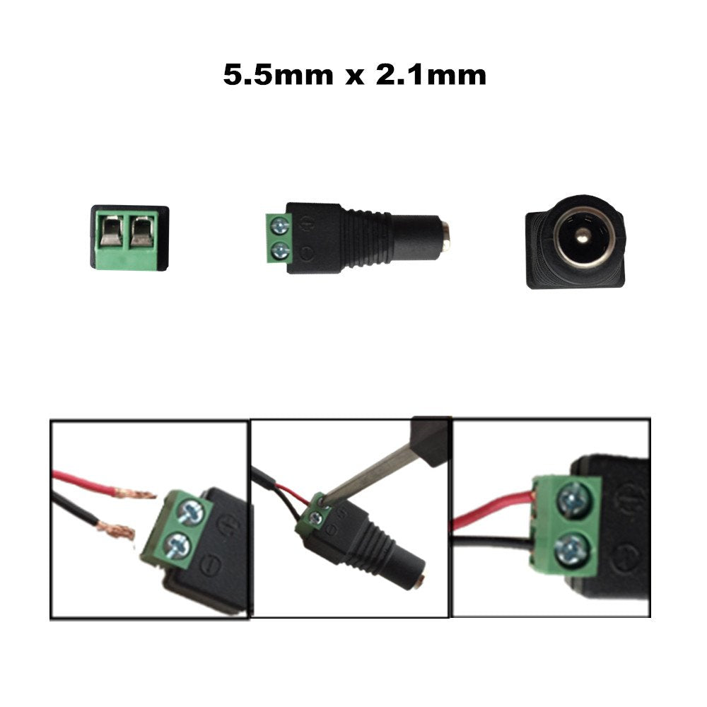 Dzydzr 48W 80 250V Ac To Dc 12V 4A Wall Adapter Dc Power Supply + 1 Female To 2 Male Dc Splitter Y Cable + 5.5Mm X 2.1Mm Dc Fema