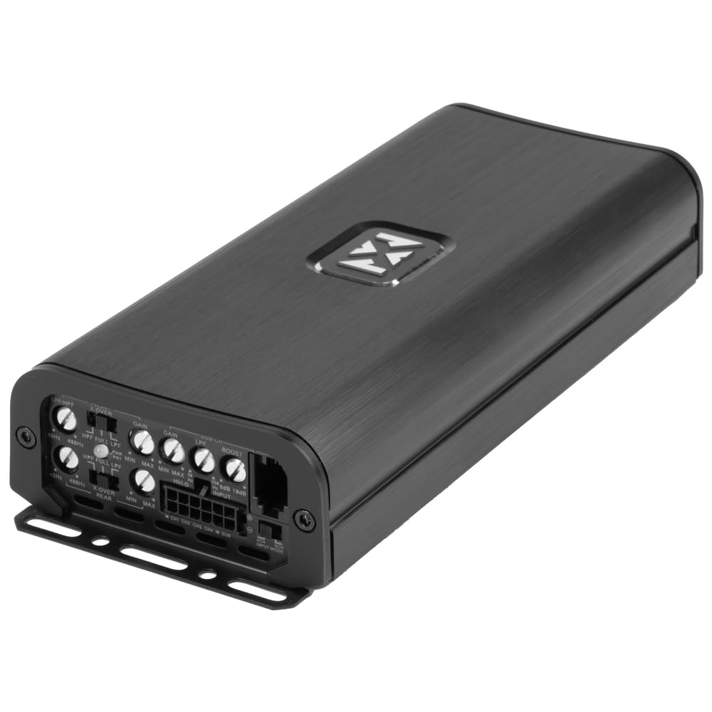 Nvx Vadm5V2 1500W Peak (750W Rms) V Series Micro Full Range Class D Compact 5 Channel Car/Marine/Powersports Amplifier With Remo