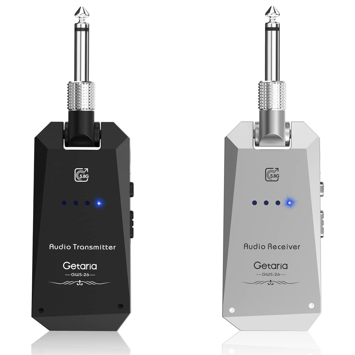 Getaria Wireless Guitar Transmitter Receiver Set 5.8Gh Guitar System 4 Channels For Electric Bass Cordless Amplifier Guitar Cabl