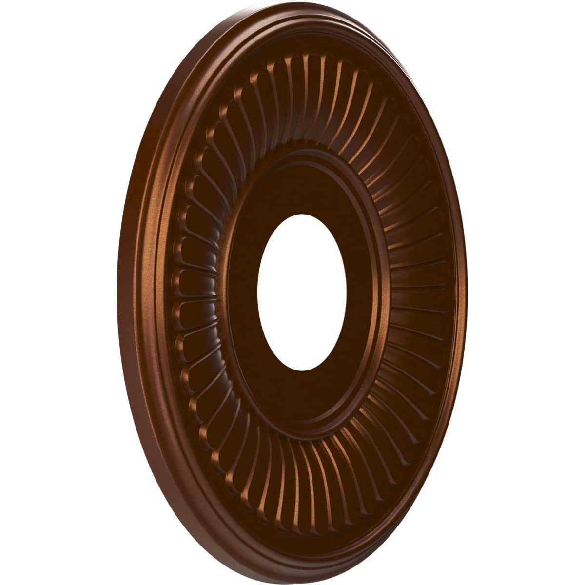 Ekena Millwork Cmp13Becdc Berkshire Thermoformed Pvc Ceiling Medallion (Fits Canopies Up To 5 3/4), 13Od X 3 1/2Id X 3/4P, Metal