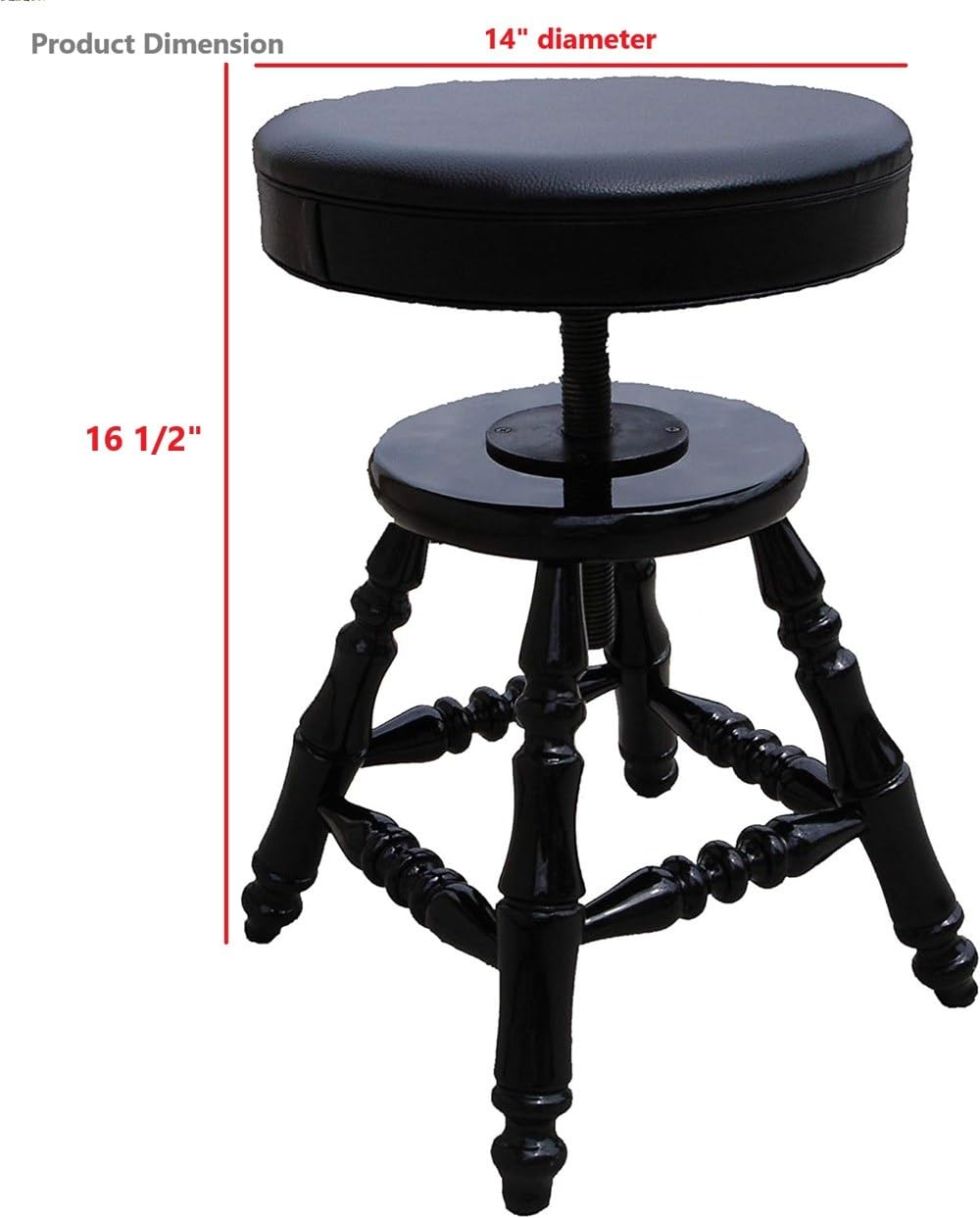 Cps Imports Wood Adjustable Piano Stool Bench