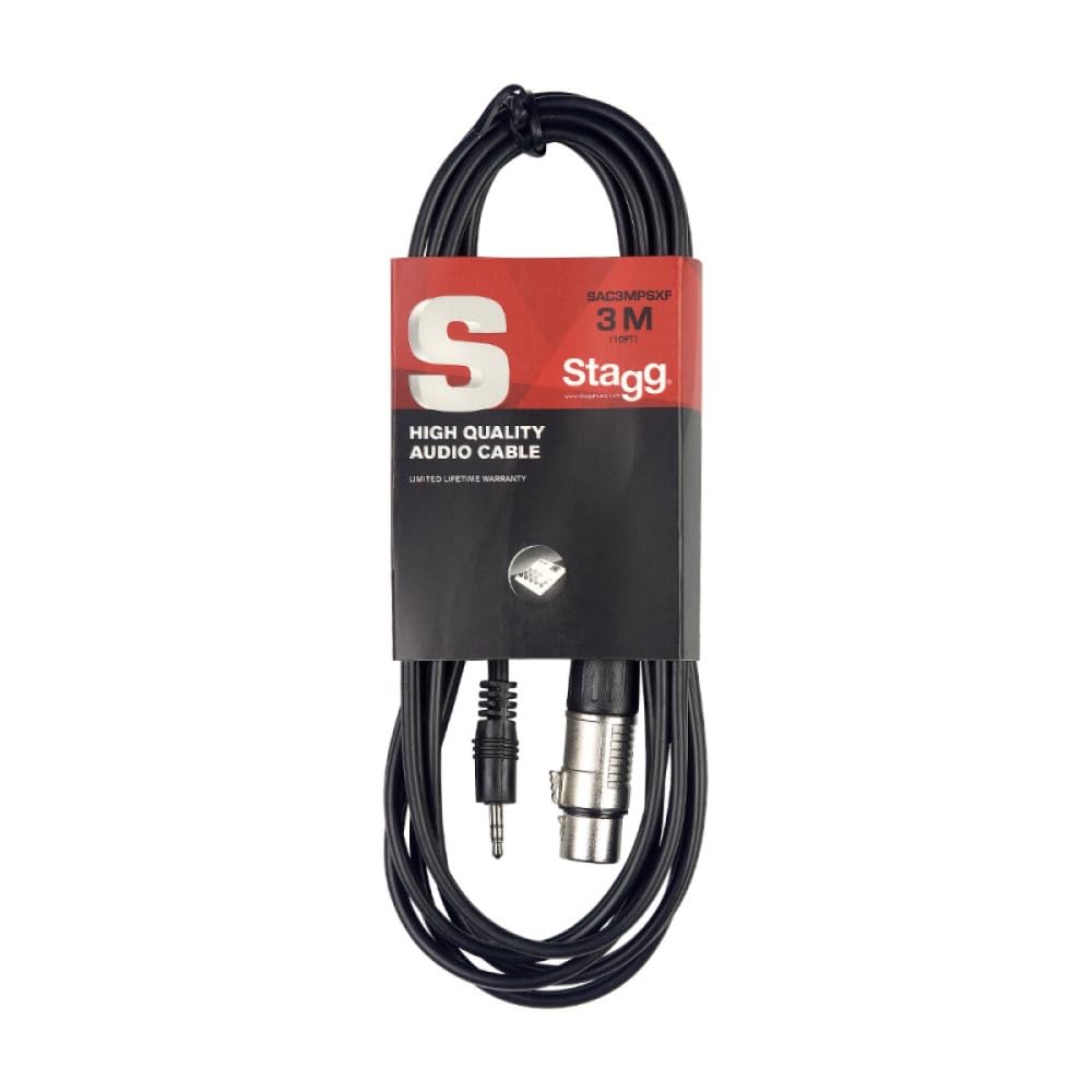 Stagg 3Ft. Deluxe Audio Cable   Stereo Mini Phone Plug / Female Xlr