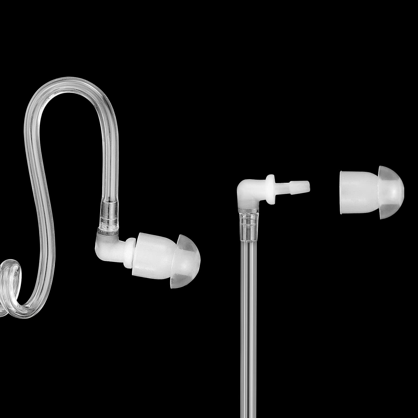 Replacement Acoustic Coil Tube For Motorola Two Way Radio Walkie Talkie Earpiece With Radio Earbuds (2 Packs)